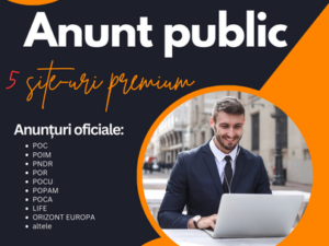 Publicare anunțuri oficiale pentru proiecte finanțate europene pe 5 site-uri premium